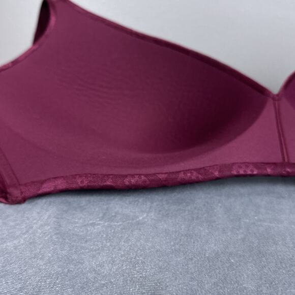 Victoria's Secret Body By Victoria Ipex Lined No Wire Bra Size 38D Burgundy Y2K - Picture 6 of 9